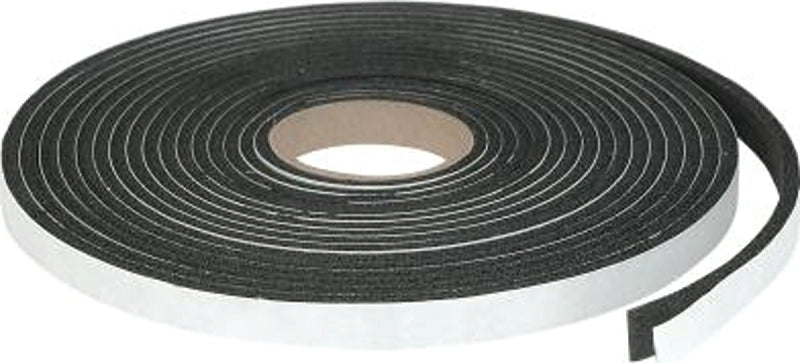 Climaloc Plus CF21004 Foam Tape, 3/4 in W, 10 ft L, 1/4 in Thick, Sponge Rubber, Black