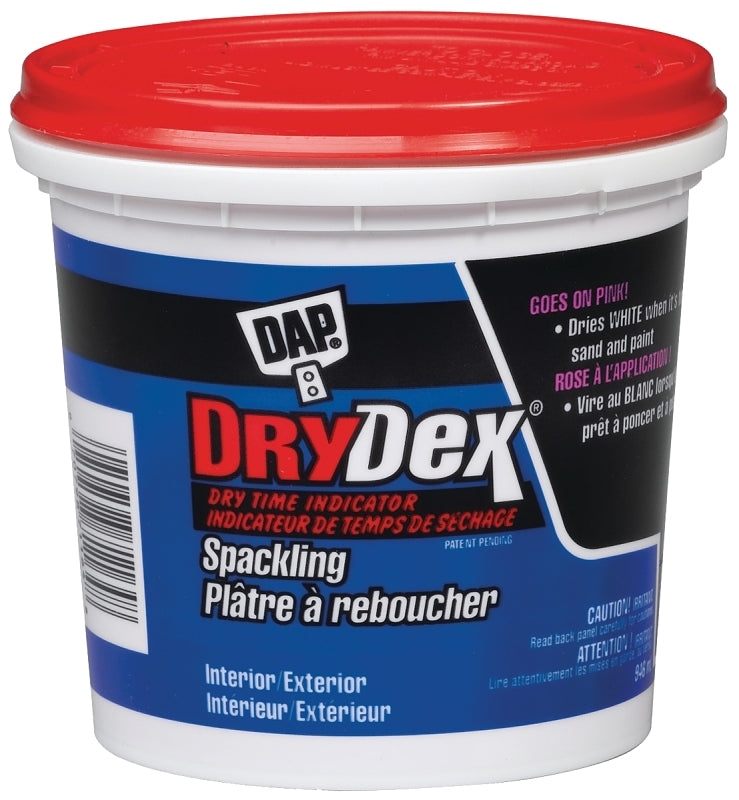 DAP DRYDex 71164 Spackling Paste, Pink, 946 mL