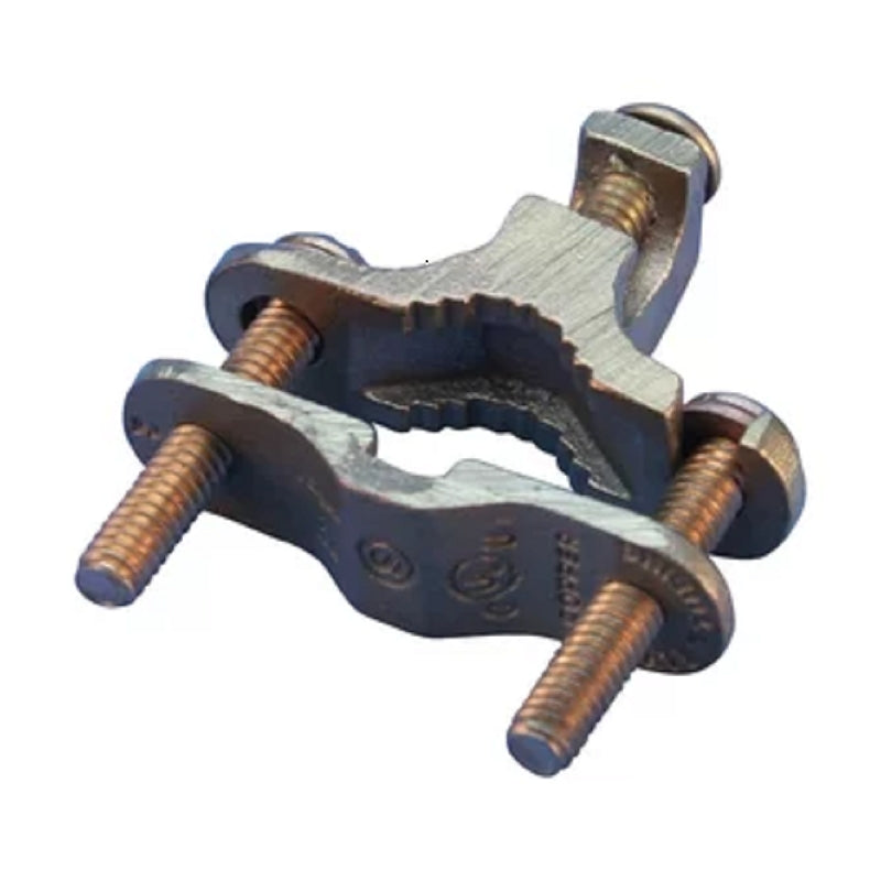 nVent ERICO EK17 Ground Clamp, Clamping Range: 1/2 to 1 in, #10 to 2 AWG Wire, Bronze