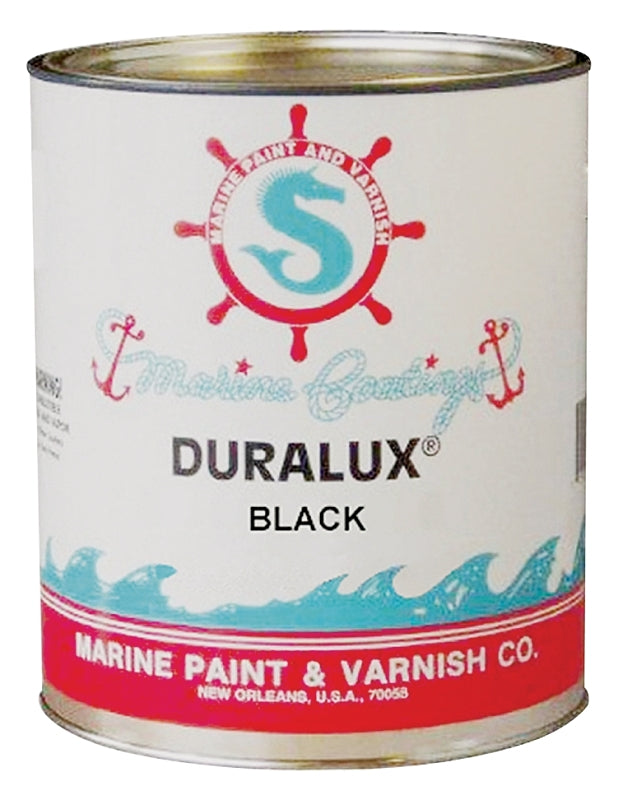 Duralux M722-4 Marine Enamel, High-Gloss, Black, 1 qt Can