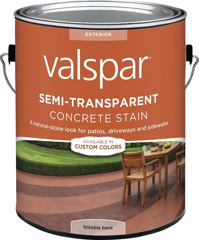 Valspar 024.0082060.007 Semi-Transparent Concrete Stain, Gloss, Liquid, 1 gal