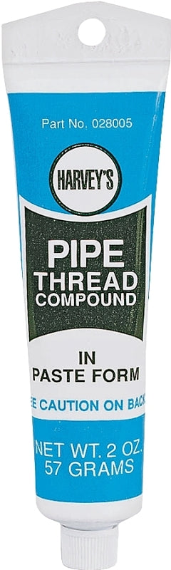 Harvey 028005-144 Pipe Thread Compound, 2 oz Tube, Thick Paste, Gray