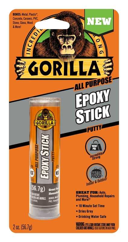 Gorilla 4242502 Epoxy Stick, Gray, 2 oz