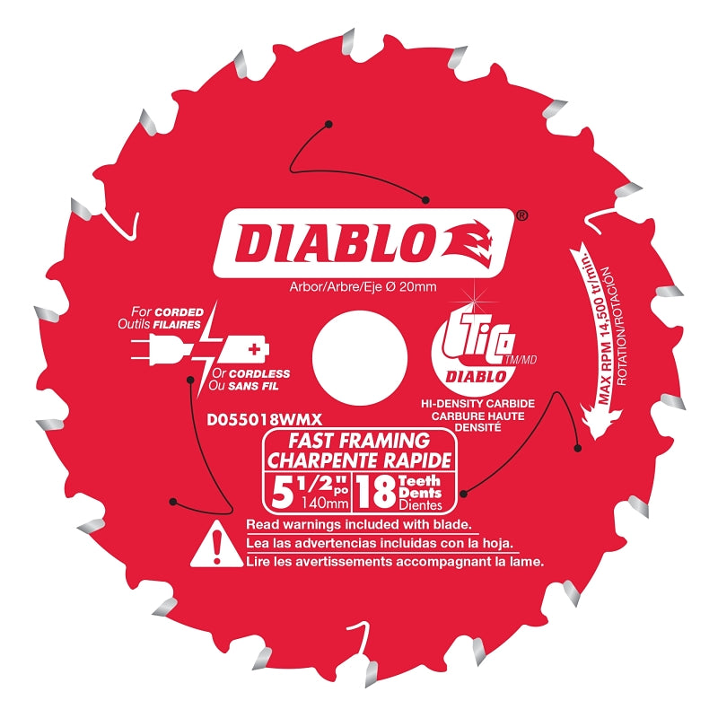 D055018WMX BLADE SAW 18T 5-1/2