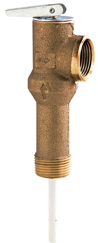 Watts LF100XL Series LL100XL-150/210 Relief Valve, 3/4 in, MNPT x FNPT, Bronze Body