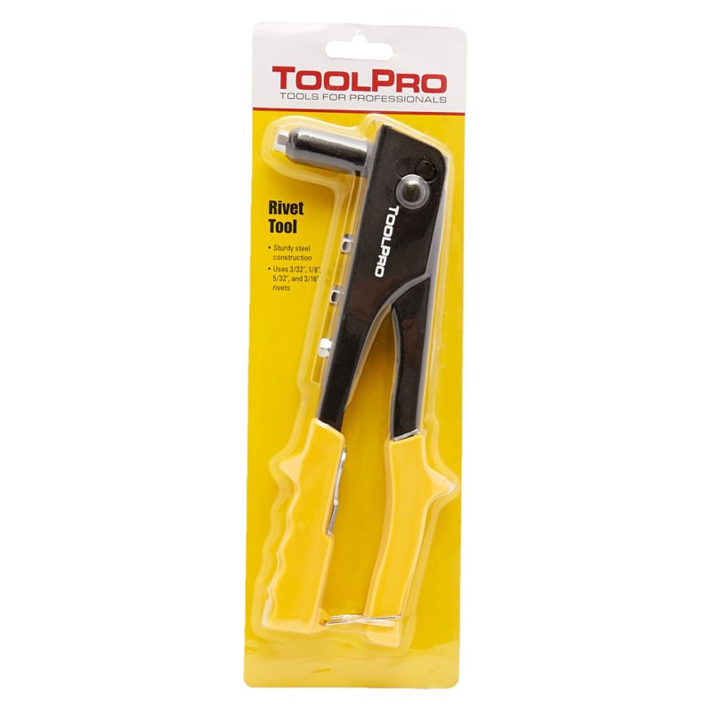 Toolpro TP05100 Hand Rivet Tool, 3/32, 1/8, 5/32, 3/16 in Rivet, Pull Rivet, Cushioned, Non-Slip Handle, 13 in L