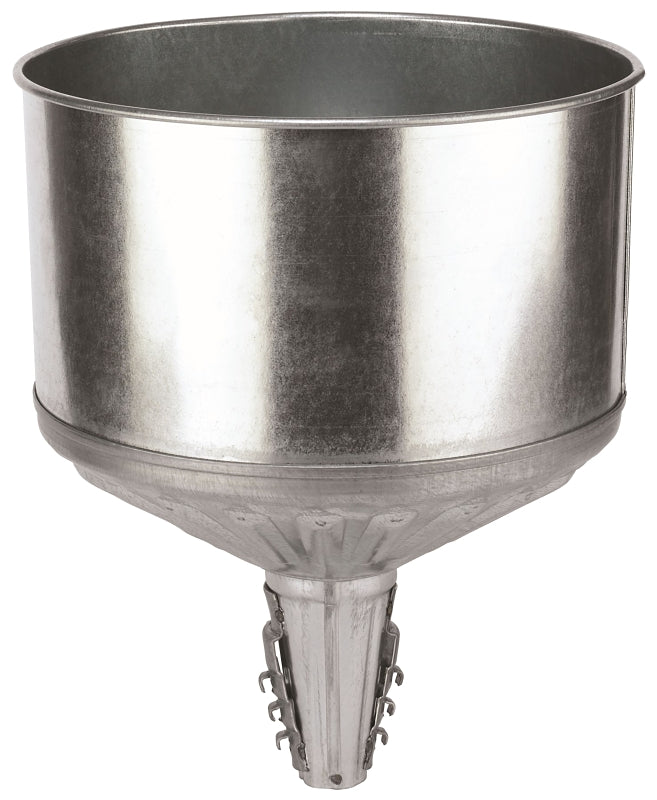 Lubrimatic 75-008 Funnel, 8 qt Capacity, Galvanized Steel, 11-1/2 in H