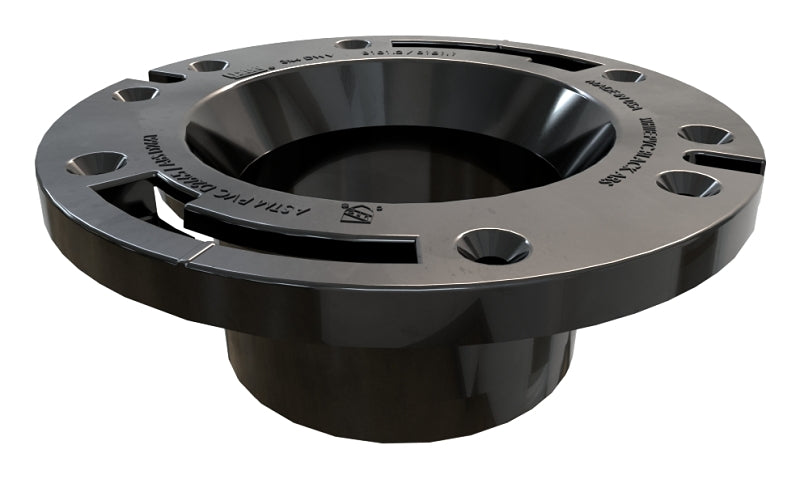 Oatey 43502 Closet Flange, 3, 4 in Connection, ABS, Black, For: 3 in, 4 in Pipes