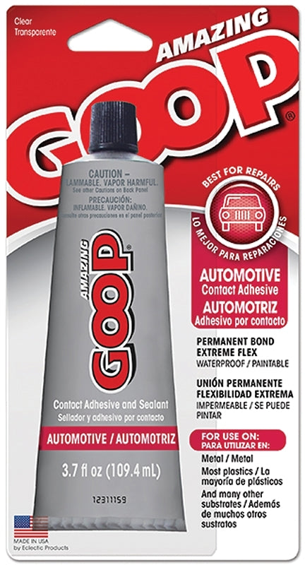 ECLECTIC 160012 Automotive Adhesive, Liquid, Clear, 3.7 oz Tube