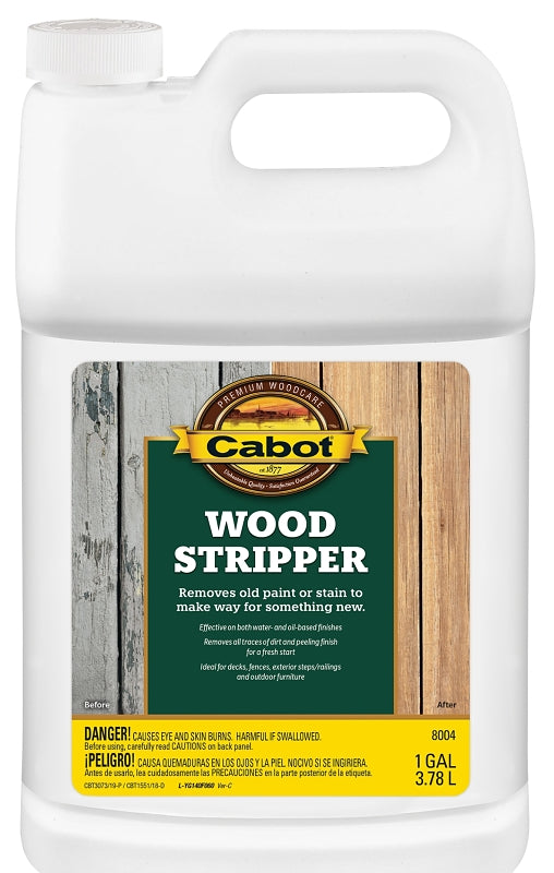 Cabot 140.0008004.007 Wood Stripper, Liquid, Clear Green, 1 gal