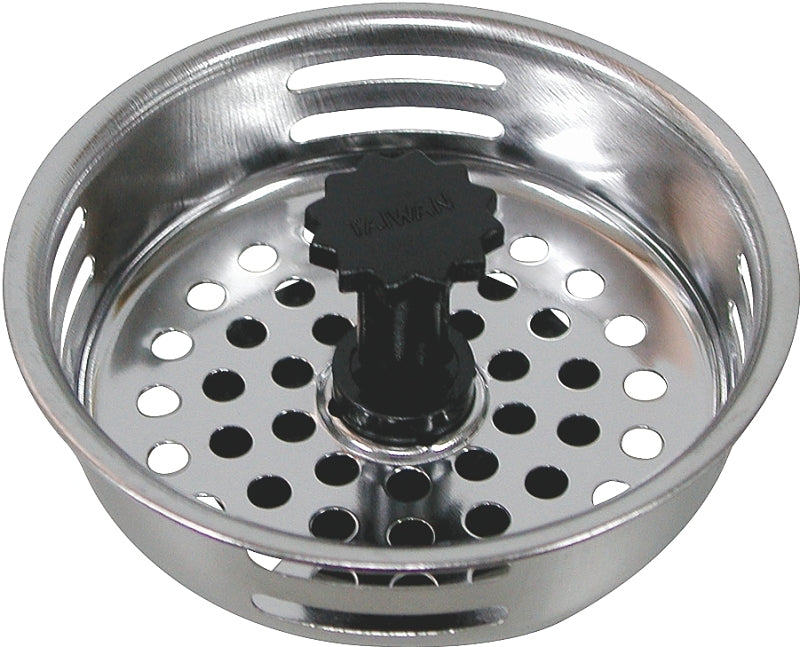 ProSource 24464-3L Sink Strainer with Adjustable Post, 3.3 in Dia, For: 3-1/2 to 4 in Dia Sink Basket