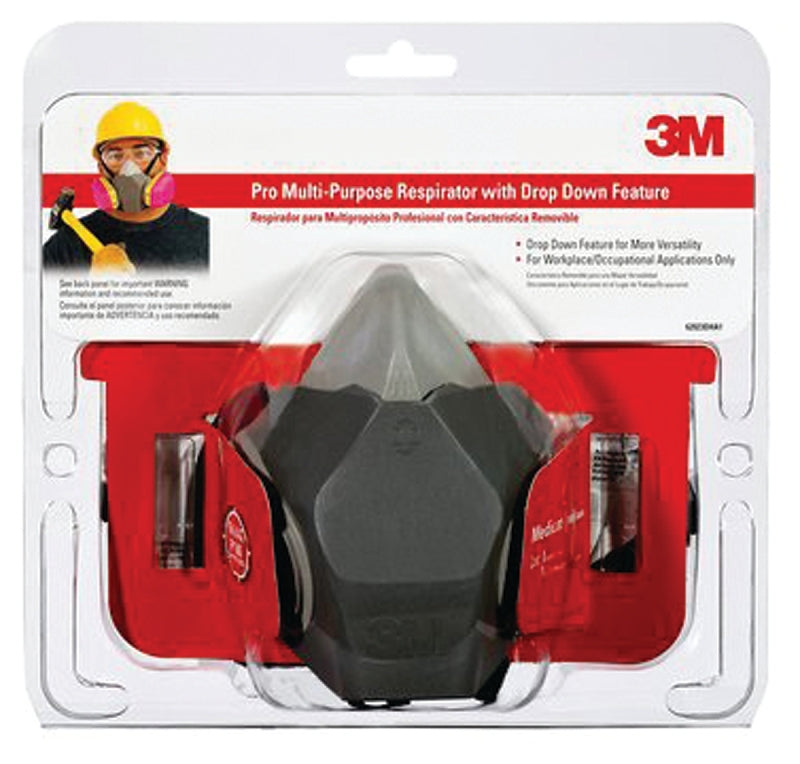 3M 62023HA1-C Valved Respirator, M Mask, P100 Filter Class, Dual Cartridge