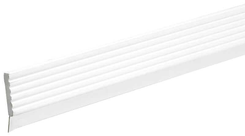 Frost King GR7/10 Garage Door Weatherseal, 3 in W, 7 ft L, Vinyl, White