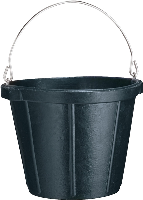 Fortex-Fortiflex N200-10 Rubber Pail, 10 qt Volume, Rubber, Black