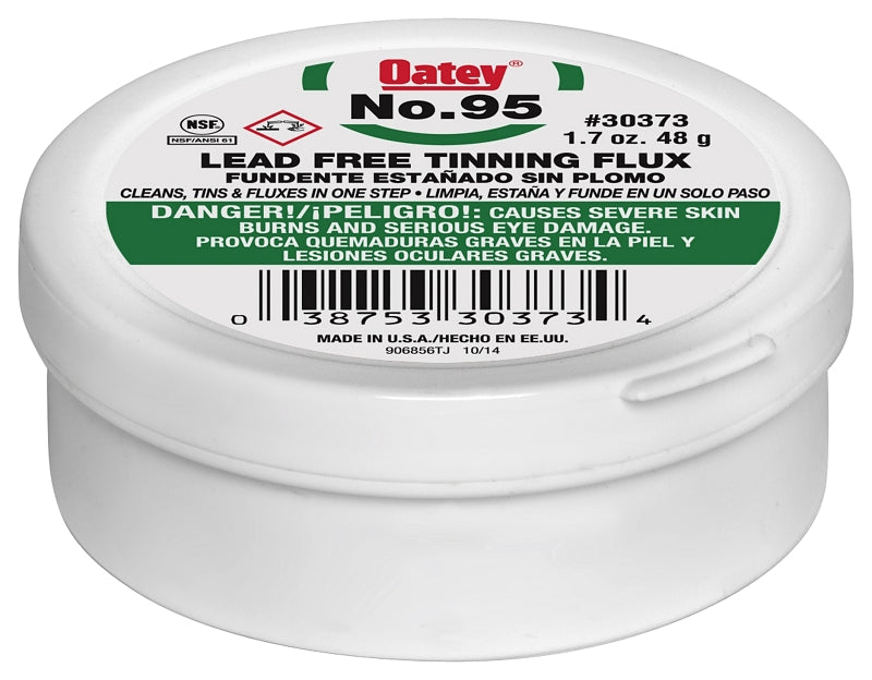 Oatey 30373 Tinning Flux, 1.7 oz Carded, Paste, Yellow