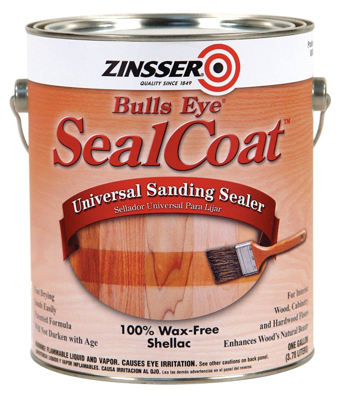 Zinsser 00851 Sanding Sealer, Amber, Liquid, 1 gal, Canister