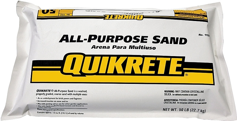 Quikrete 1152-53 All-Purpose Sand, Solid, 50 lb Bag