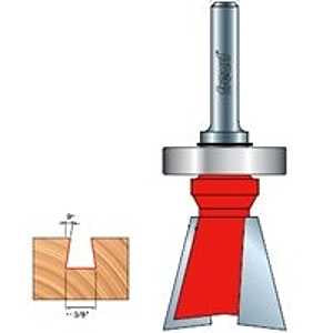 Freud 22-102 Router Bit, 3/8 in Dia Cutter, 1-7/8 in OAL, 1/4 in Dia Shank, 2-Cutter, Carbide