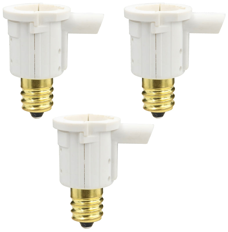 PowerZone Candelabra Base Adapters, 3 PK