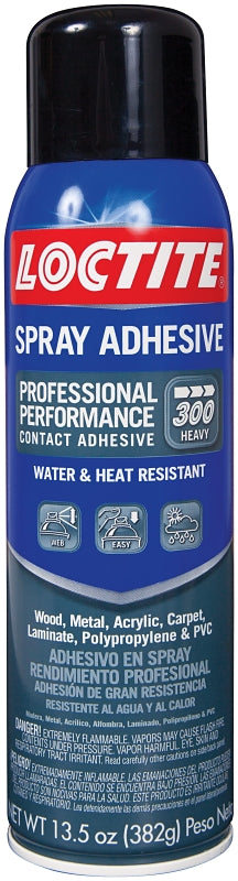 Loctite 2267077 Spray Adhesive, Solvent, Off-White, 24 hr Curing, 13.5 oz Can