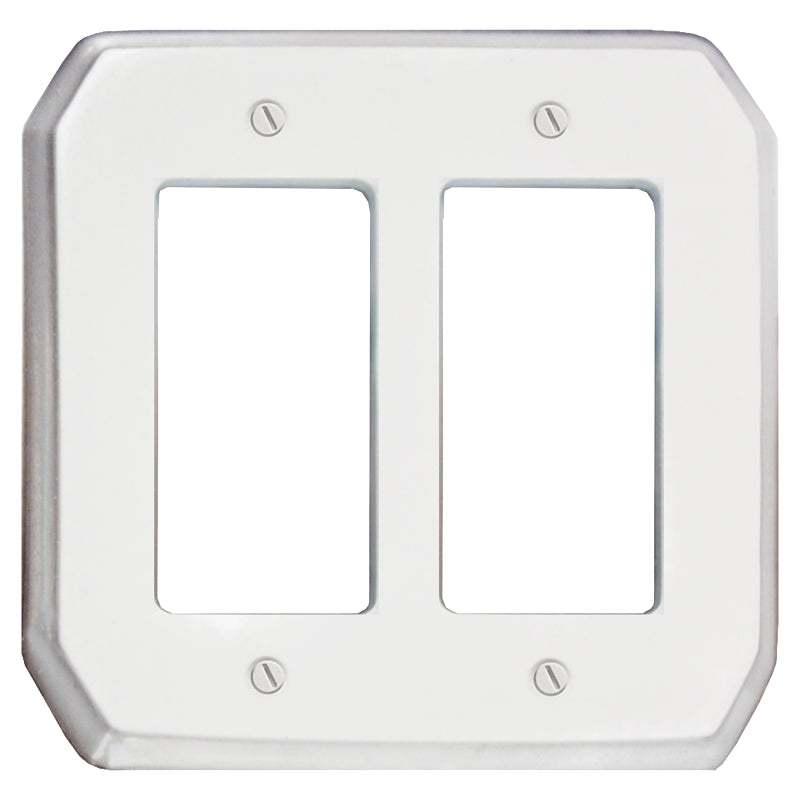 1037RR WHITE WALLPLATE 2 GANG