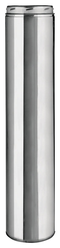 Selkirk 208036U Chimney Pipe, 10 in OD, 36 in L, Stainless Steel