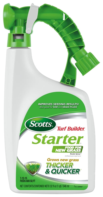 Scotts 23100 New Grass Starter Food, 32 oz Bottle, Liquid, 7-12-15 N-P-K Ratio