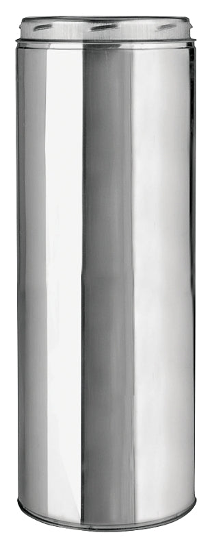 Selkirk 206012 Chimney Pipe, 8 in OD, 12 in L, Stainless Steel