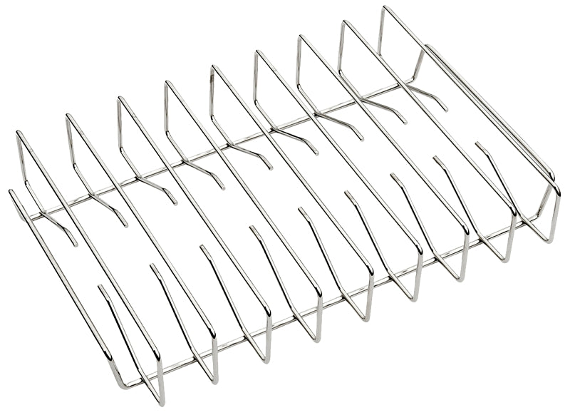 Traeger BAC354 Rib Rack, 17-1/2 in W, 12 in D, 3-1/2 in H, Steel