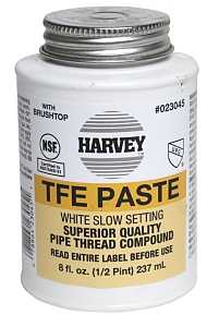 Harvey 023045 Pipe Thread Compound, 8 fl-oz Jar, Liquid, Paste, White