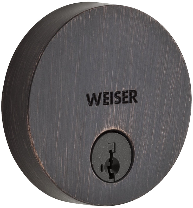 Weiser Uptown Series 9GD14710-020 Deadbolt, 1 Grade, Zinc, Venetian Bronze, 2-3/8 to 2-3/4 in Backset, KW1 Keyway