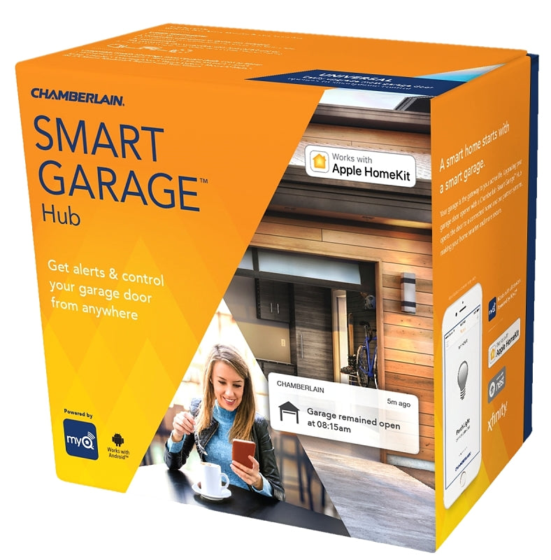 Chamberlain MYQ-G0301C Smart Garage Hub, 120 V, Wi-Fi, Wireless, Black