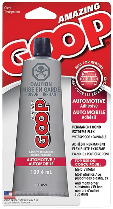 Amazing Goop 160035 Automotive Adhesive, Liquid, Clear, 109.4 mL, Tube