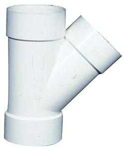 IPEX 040302 Pipe Wye, 3 x 3 x 3 in, Hub, PVC