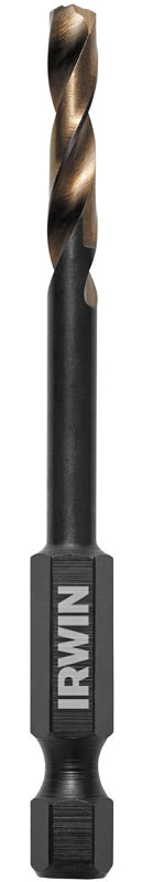 Irwin 1892819 Impact Drill Bit, 11/64 in Dia, 3-1/4 in OAL, Spiral Flute, 1/4 in Dia Shank, Hex Shank