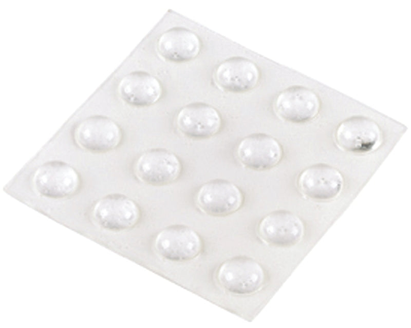 Shepherd Hardware 9964 Furniture Pad, Vinyl, Clear, 3/8 in Dia, 1/4 in Thick, Round