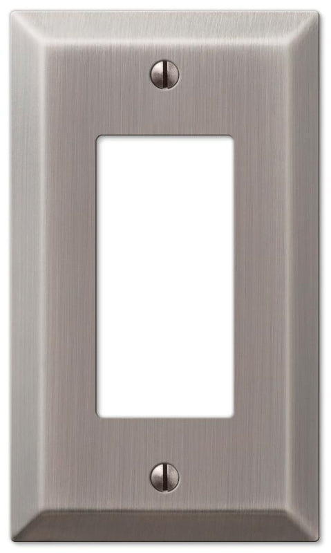 Amerelle Century 163RAN Wallplate, 4-15/16 in L, 2-7/8 in W, 1 -Gang, Steel, Antique Nickel