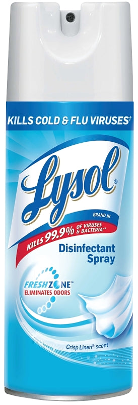 Lysol 1920074186 Disinfectant Cleaner, 12 oz, Liquid, Crisp Linen, Clear