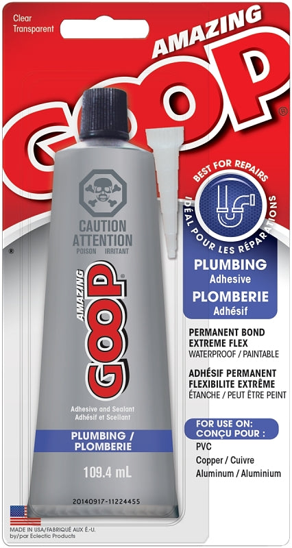 ECLECTIC 150035 Plumbing Adhesive, Liquid, Clear, 109.4 mL Tube