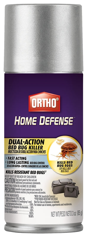 Ortho 0202310 Bed Bug Killer, Spray Application, Indoor, 3 oz Aerosol Can