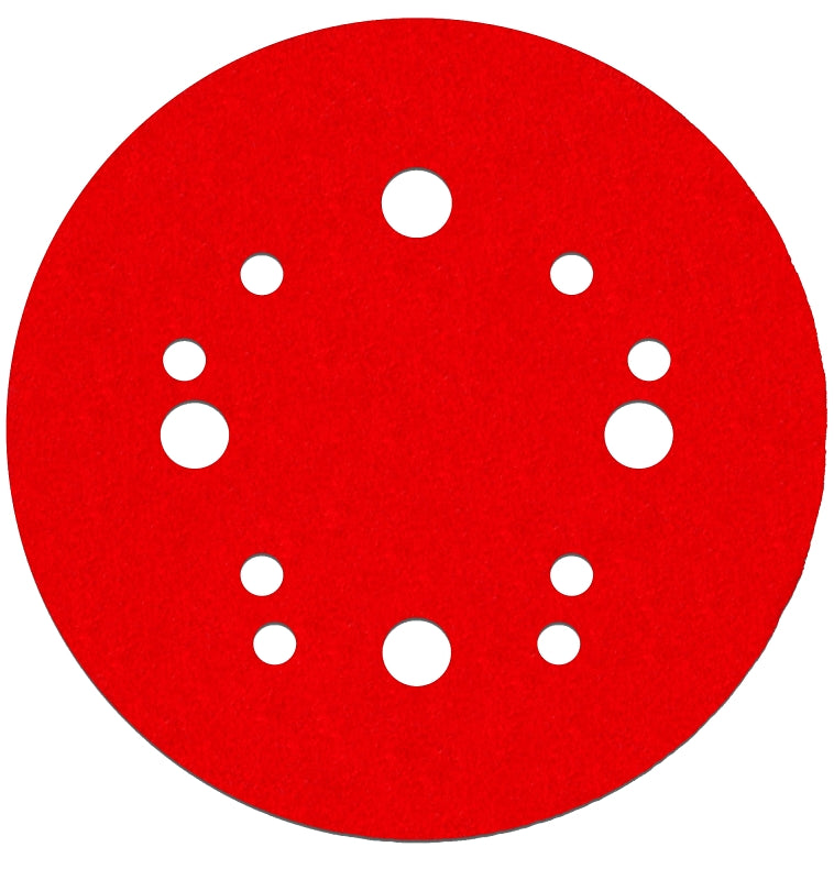 Diablo DCD050040H04G Sanding Disc, 5 in Dia, 40 Grit, Ultra Coarse, Ceramic Abrasive, 12-Hole