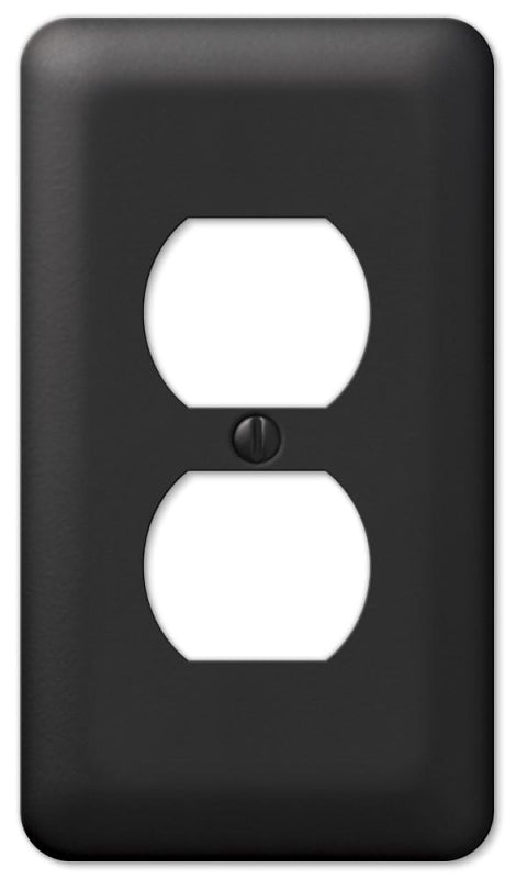 Amerelle Devon 935DBK Wallplate, 5 in L, 2-13/16 in W, 1 -Gang, Steel, Black