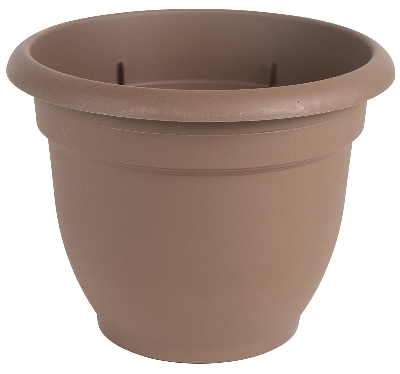 Bloem 20-56306CH Self-Watering Planter, 6 in Dia, 6-1/2 in W, Round, Plastic, Chocolate