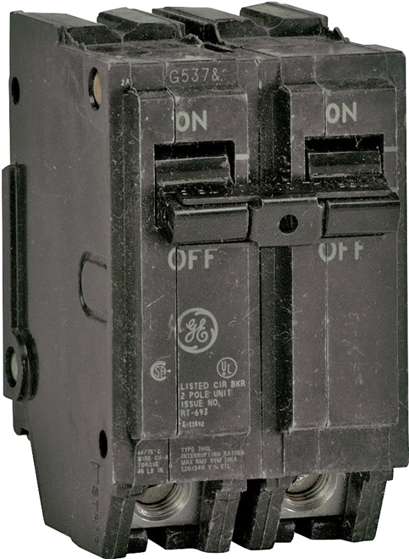 GE Industrial Solutions THQL2160 Feeder Circuit Breaker, Type THQL, 60 A, 2 -Pole, 120/240 V, Plug Mounting