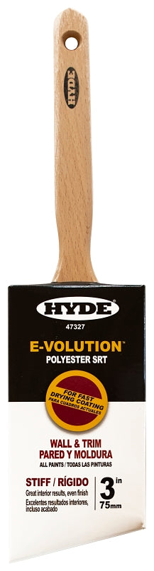 Hyde 47327 Paint Brush, Oval Brush, 3 in L Bristle, Polyester Bristle