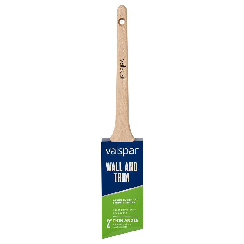 Valspar Wall and Trim 882545300 Sash Brush, 2 in W, Angle Brush, Polyester Bristle