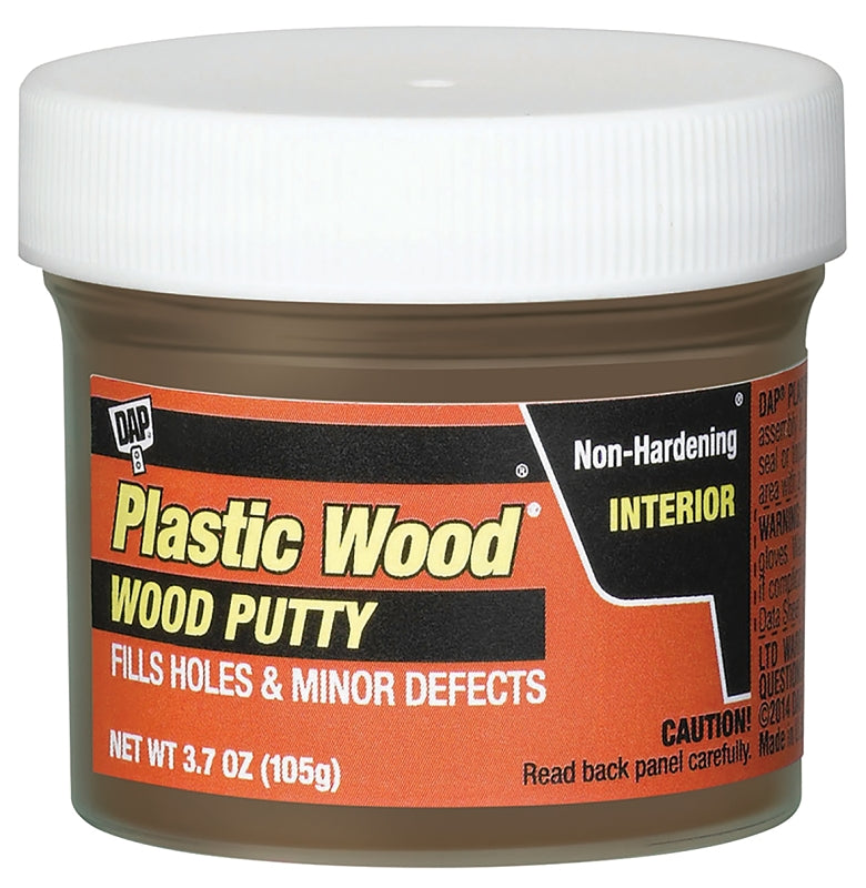 DAP Plastic Wood 21251 Wood Putty, Paste, Mild, Pleasant, Light Walnut, 3.7 oz