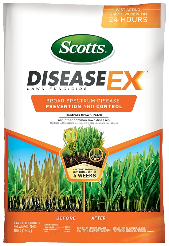 Scotts 37610C DiseaseEx 37610 Lawn Fungicide, Solid, Brown, 10 lb Bag