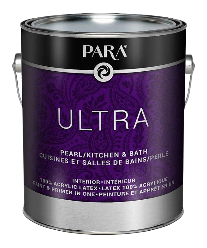 Para 8212-16 Kitchen and Bath Paint, Pearl, Deep, 1 gal, Latex, Solvent, Water