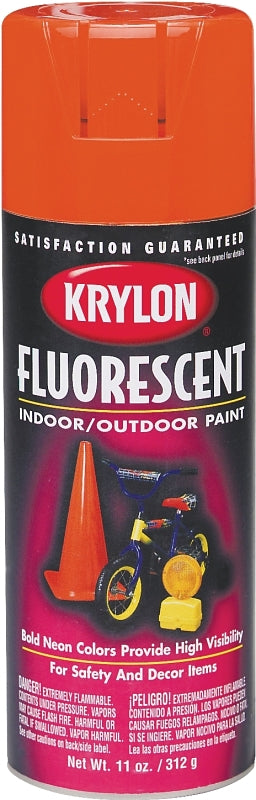 Krylon K03105007 Fluorescent Spray Paint, Gloss, Cerise, 11 oz, Can